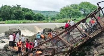 Pune Bridge Collapse: Two Dead, Several Injured As Iron Bridge Over Indrayani River Crashes Amid Tourist Rush
